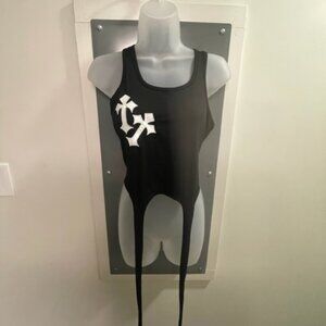 Black Cross Crop Top